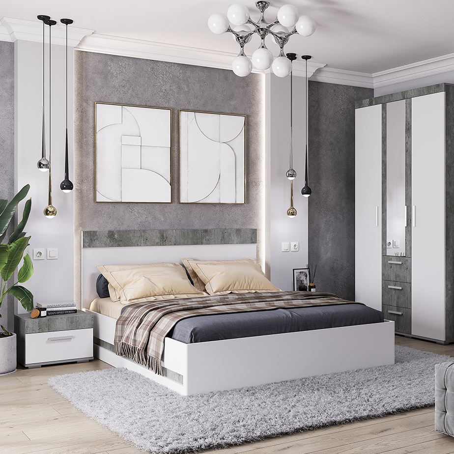 "Инстайл" Кровать КР-04 БЕТОН