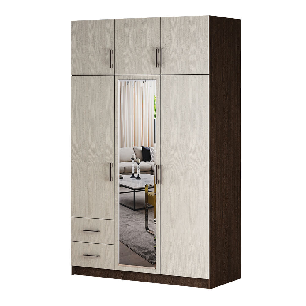 Шкаф 3-х ств.с ящиками (1290х2100х560)  (Венге/Лоредо (бтс))