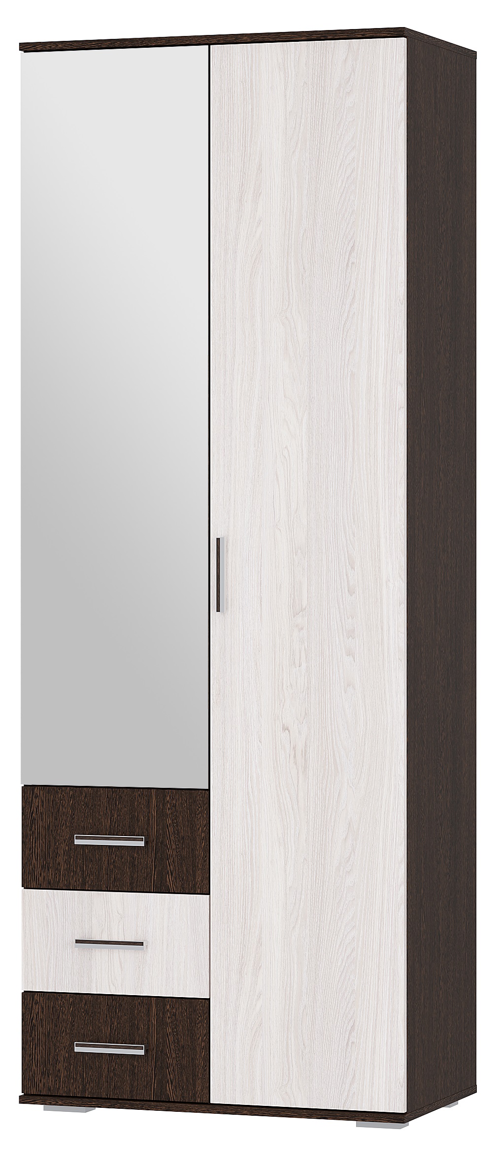 "Белла" Шкаф 2-х ств. Венге/ Ясень белый