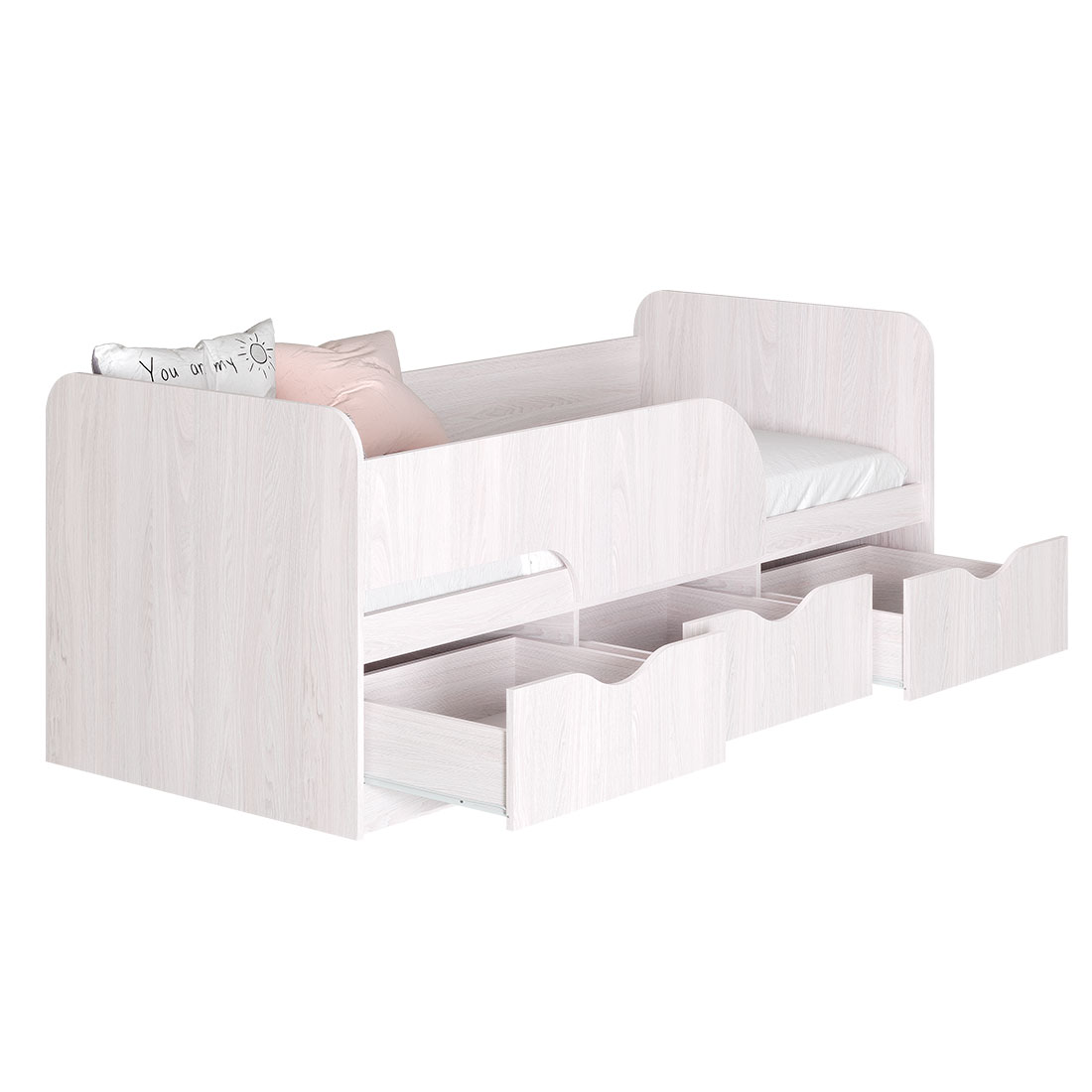 Кровать "Стандарт" КР-022  ЯСЕНЬ БЕЛЫЙ