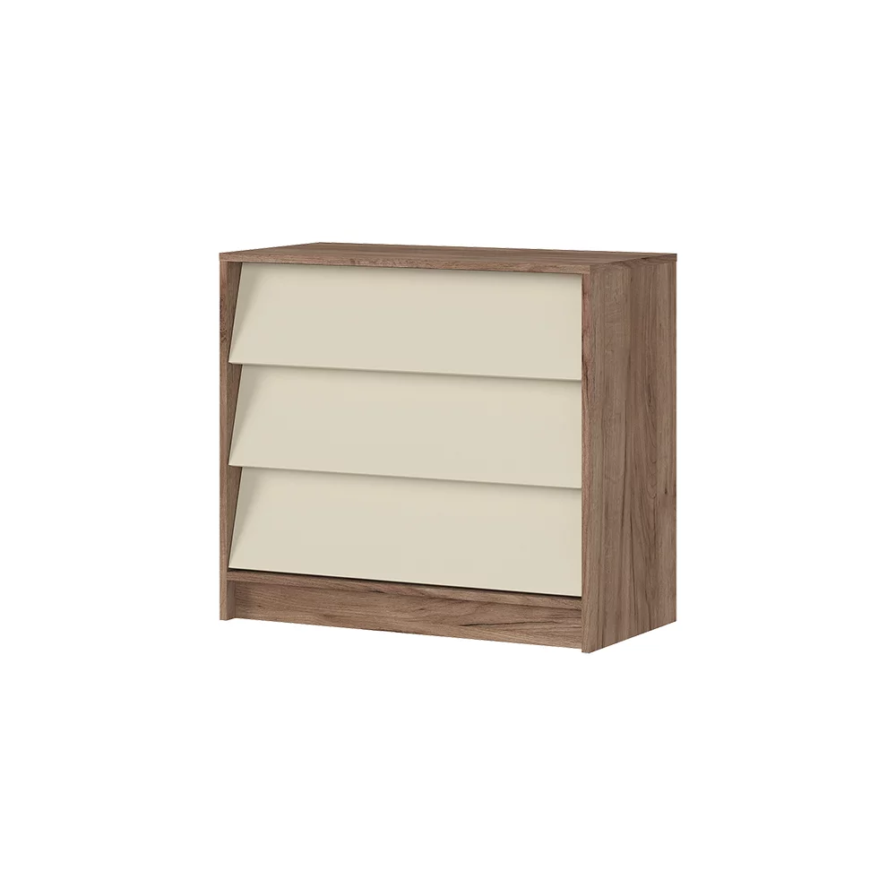 РЕЙН КМ 02 Комод 800 (800х720х400)Фасад КАШЕМИР/Корпус ДУБ КРАФТ ТАБАЧНЫЙ