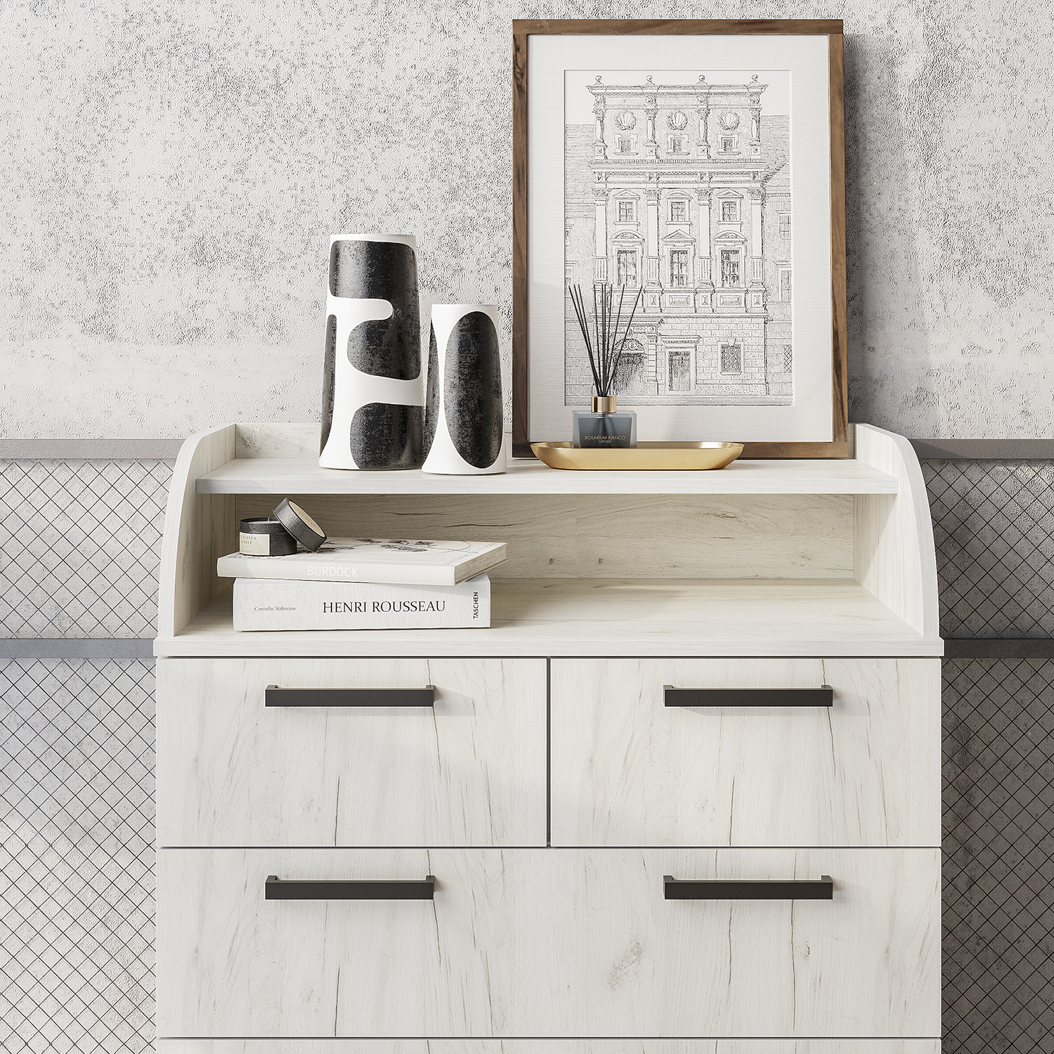 "Стандарт №1" Комод (Дуб крафт белый) 