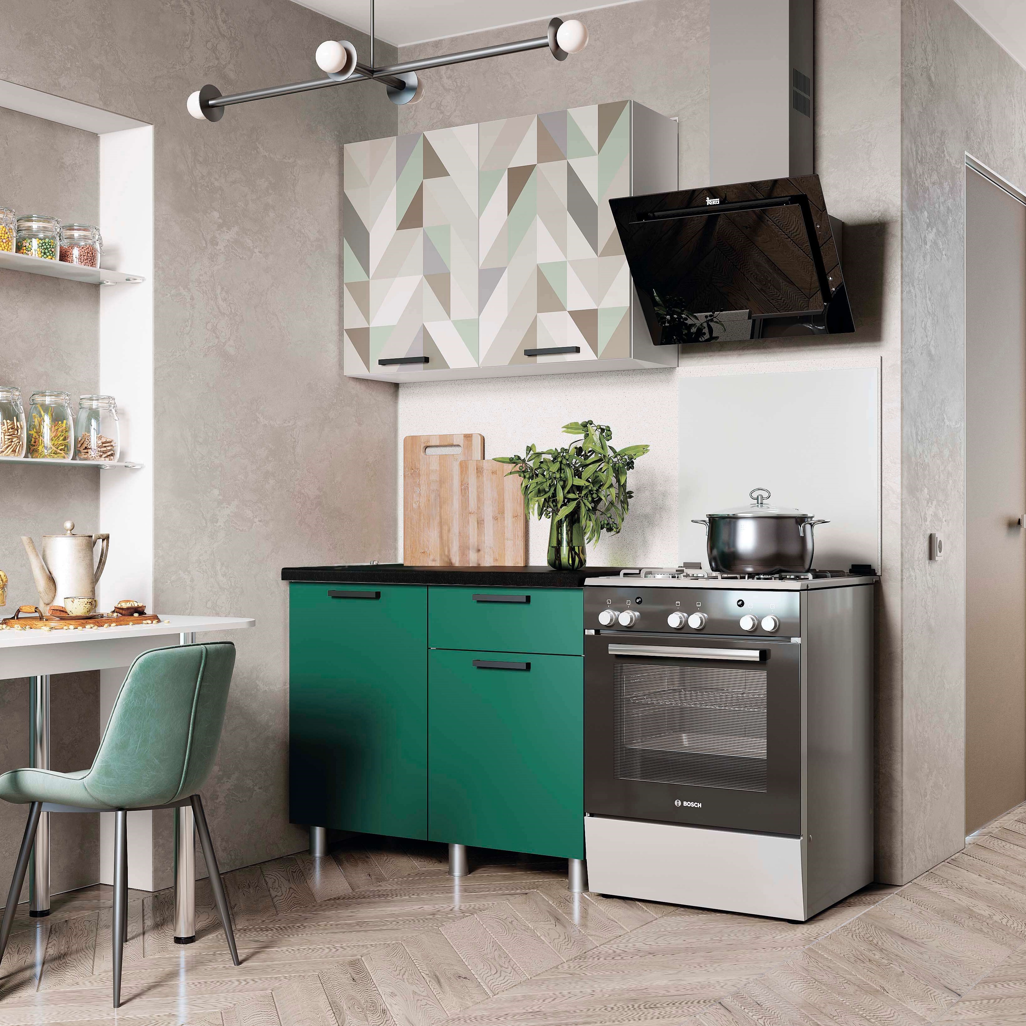 1,00 "Ева" Кухня Фотопечать СНЯТО (Зеленый лес)