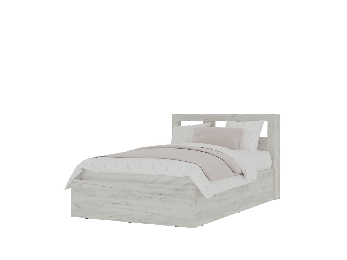 ГРАНД Кровать 1,2  (1.272х0,950х2,210)Дуб крафт Белый