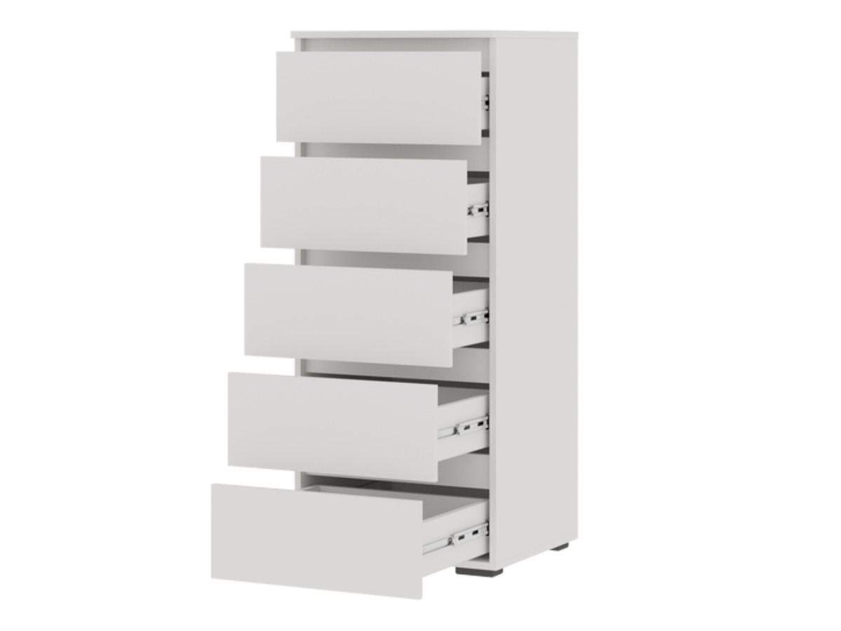 ХЕЛЕН КМ 03 Комод 502 5 ящиков (0,502х1,188х0,460)ФАСАД БЕЛЫЙ/КОРПУС БЕЛЫЙ