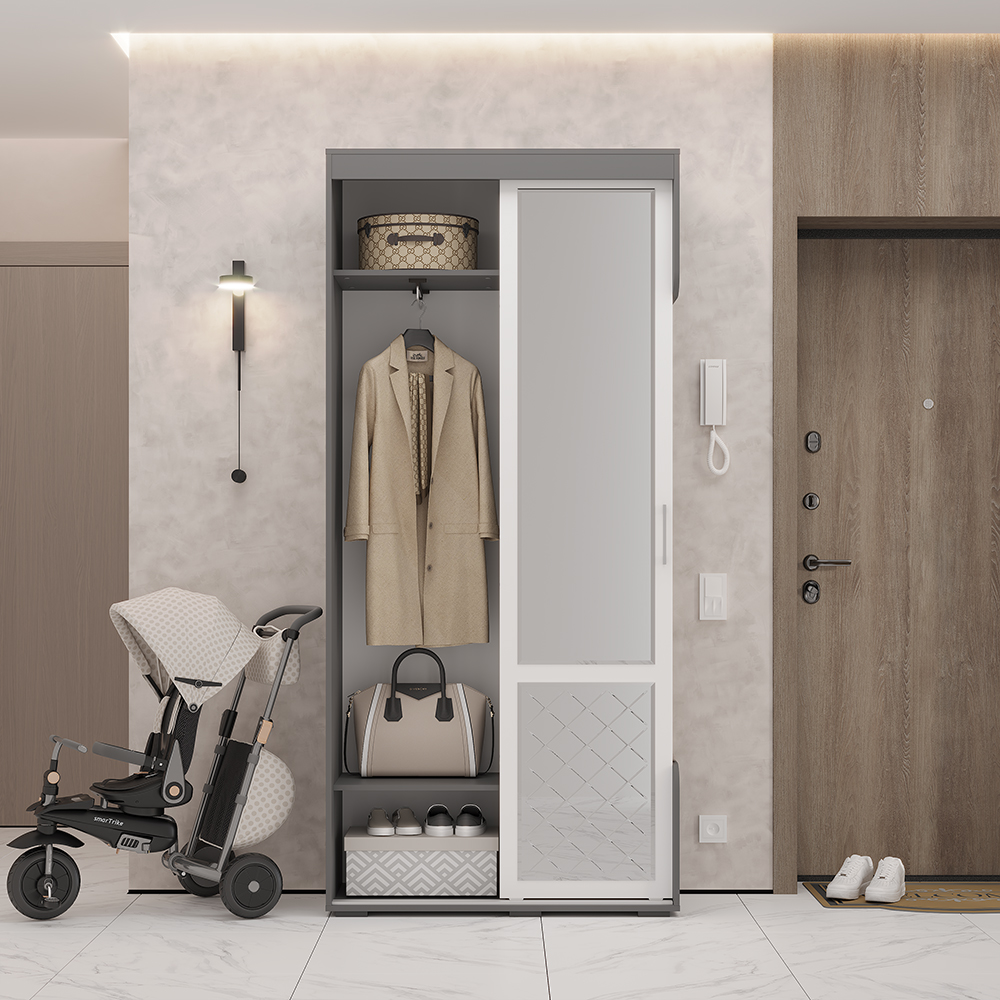 "ВАРДА" Прихожая (графит/белый)  