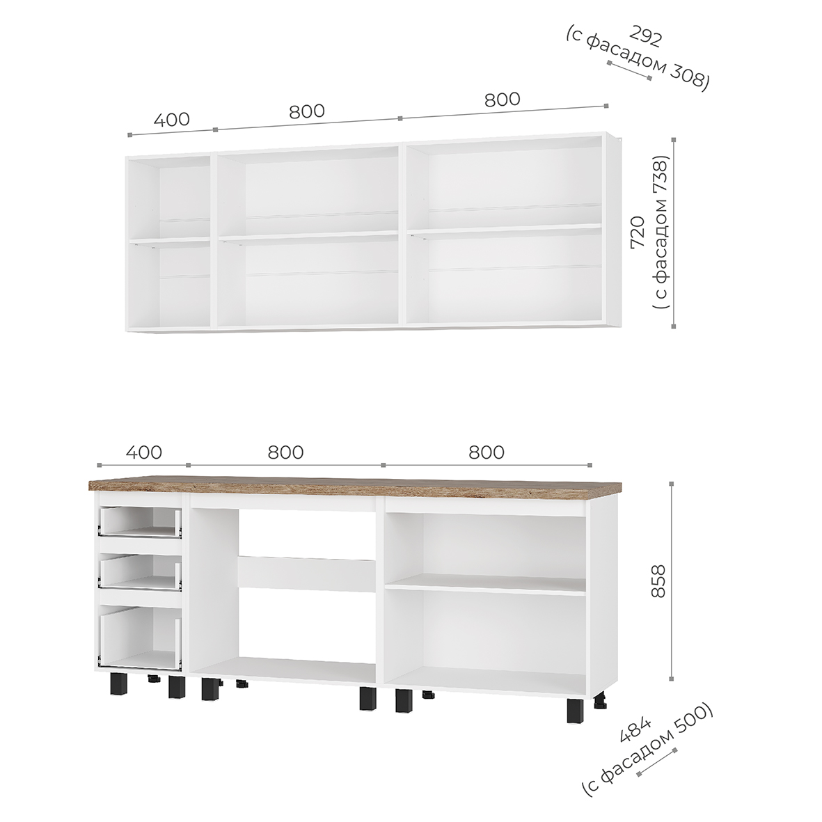 2,00 "Честер" Кухня Кашемир 