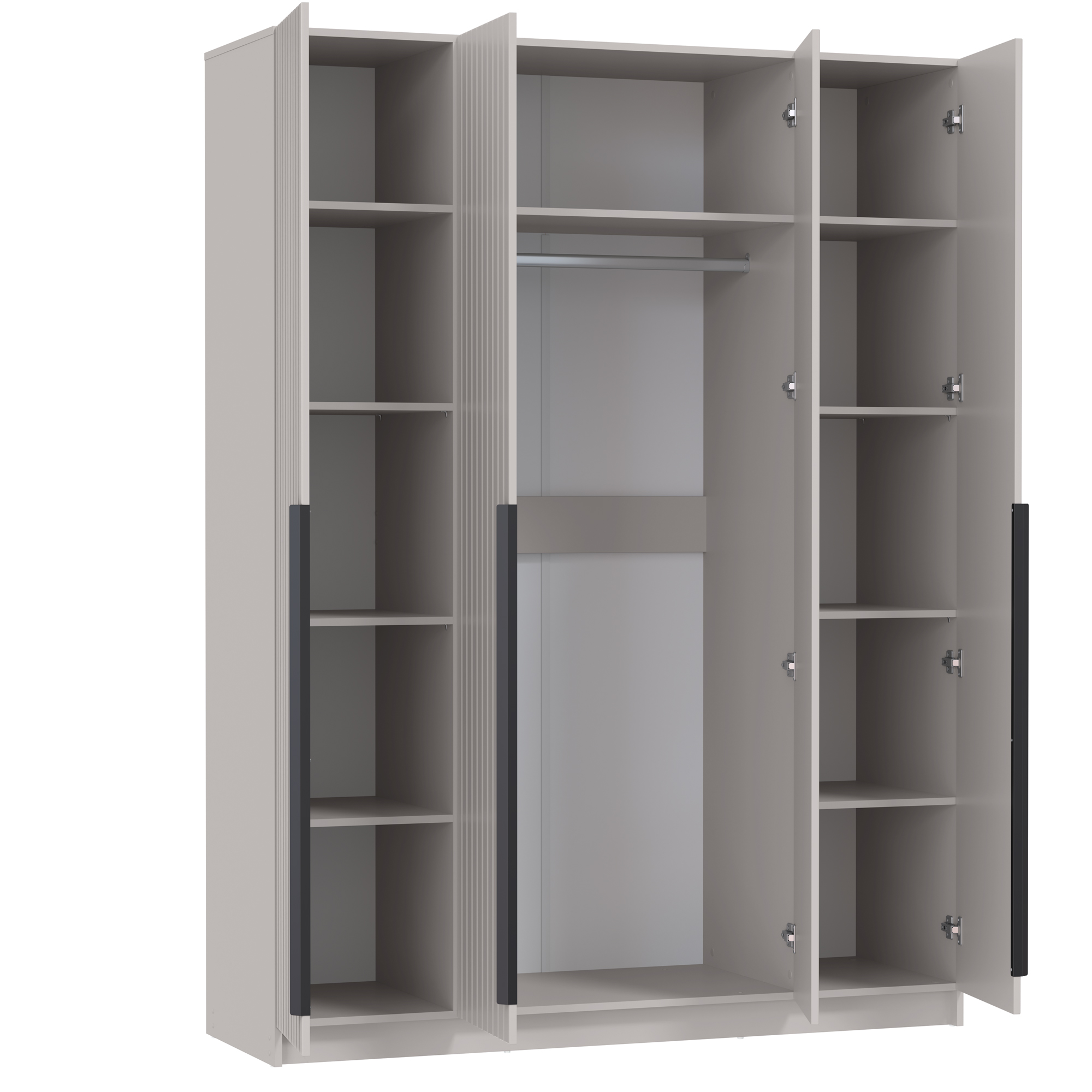 Шкаф для одежды 67.16 "Брандо" (4-х дв.) (МДФ ПВХ кашемир) (h2150)