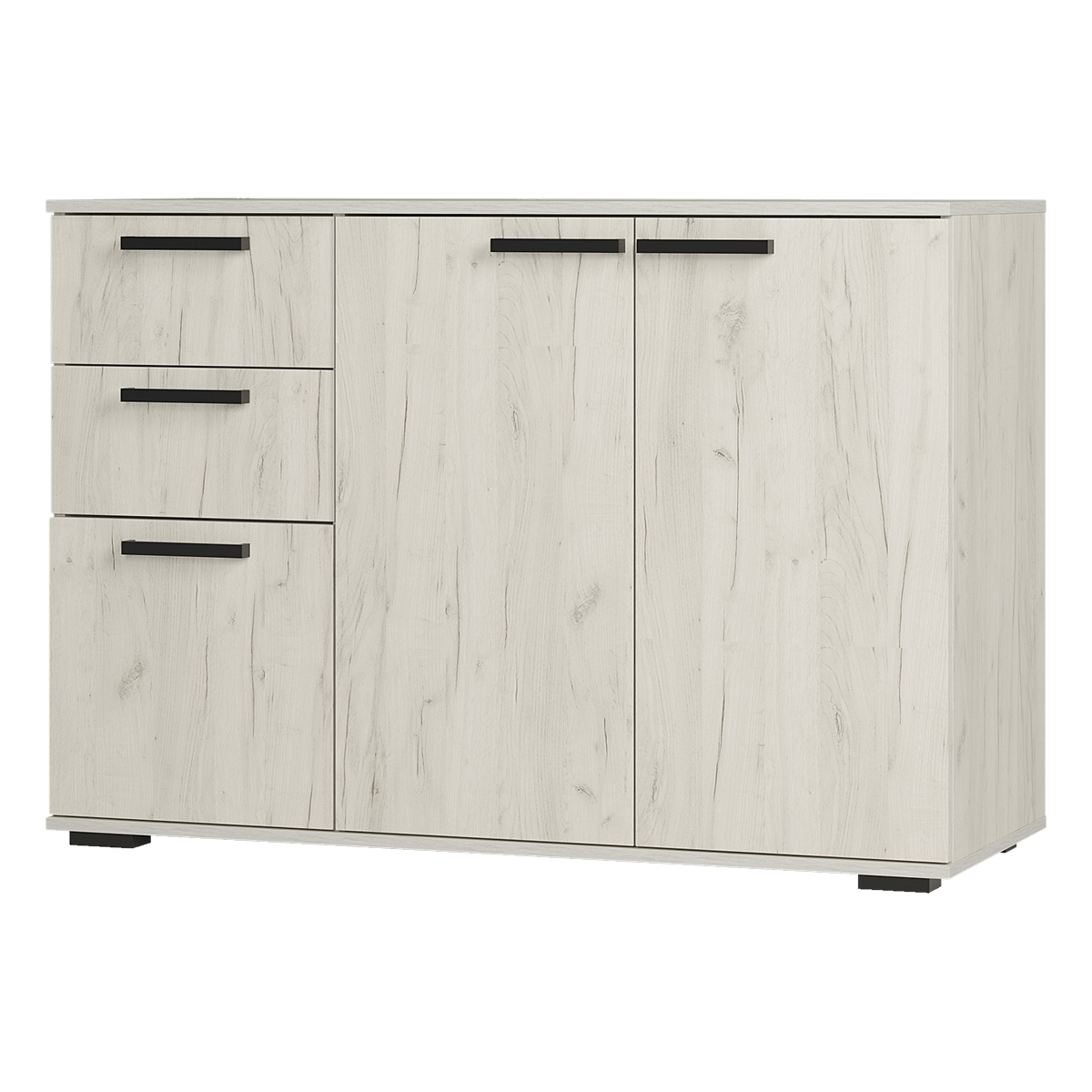 "Стандарт №3" Комод (Дуб крафт белый) 