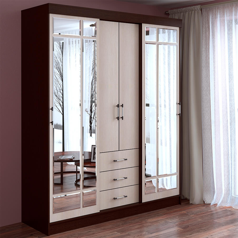 Шкаф-купе "Маэстро" (Венге/лоредо) (ШхВхГ) — 1700х2200х610