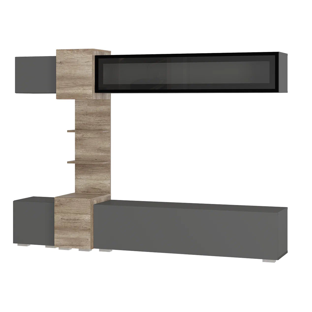 "Рейн" Гостиная Графит/дуб каньон