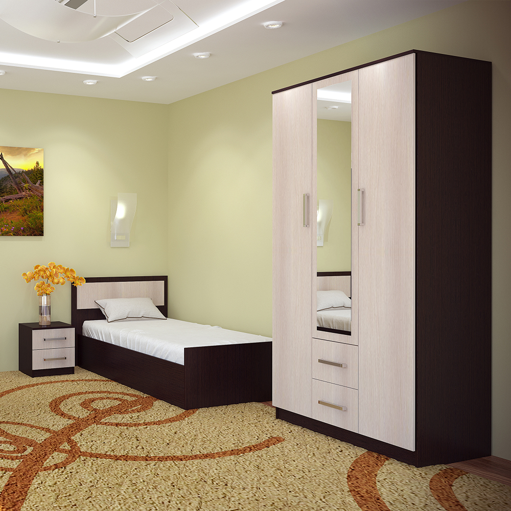 "Фиеста" Шкаф 3-х ств. (Венге лоредо) 