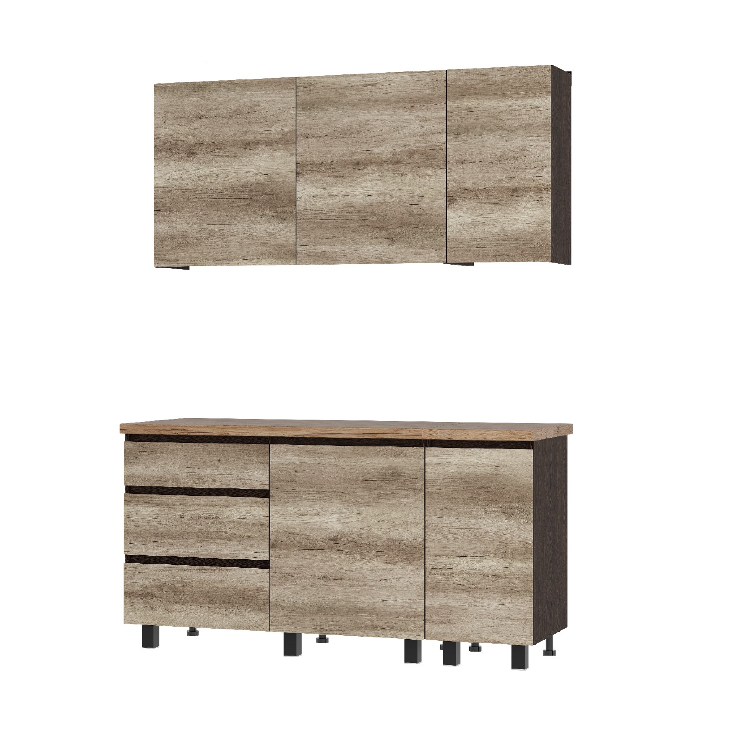 1,60 "Энигма" Кухня дуб каньон/венге