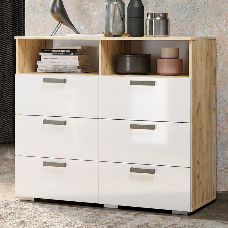 "Азаро" Комод "BTS"  Крафт/белый глянец  СНЯТО