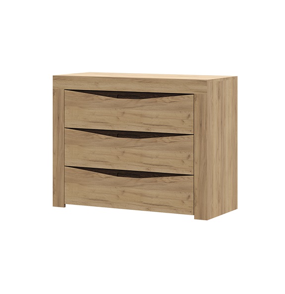 Спальня ПАОЛА КМ 701 (1008х860х436 мм) МДФ ВЕНГЕ/ДУБ КРАФТ ЗОЛОТО