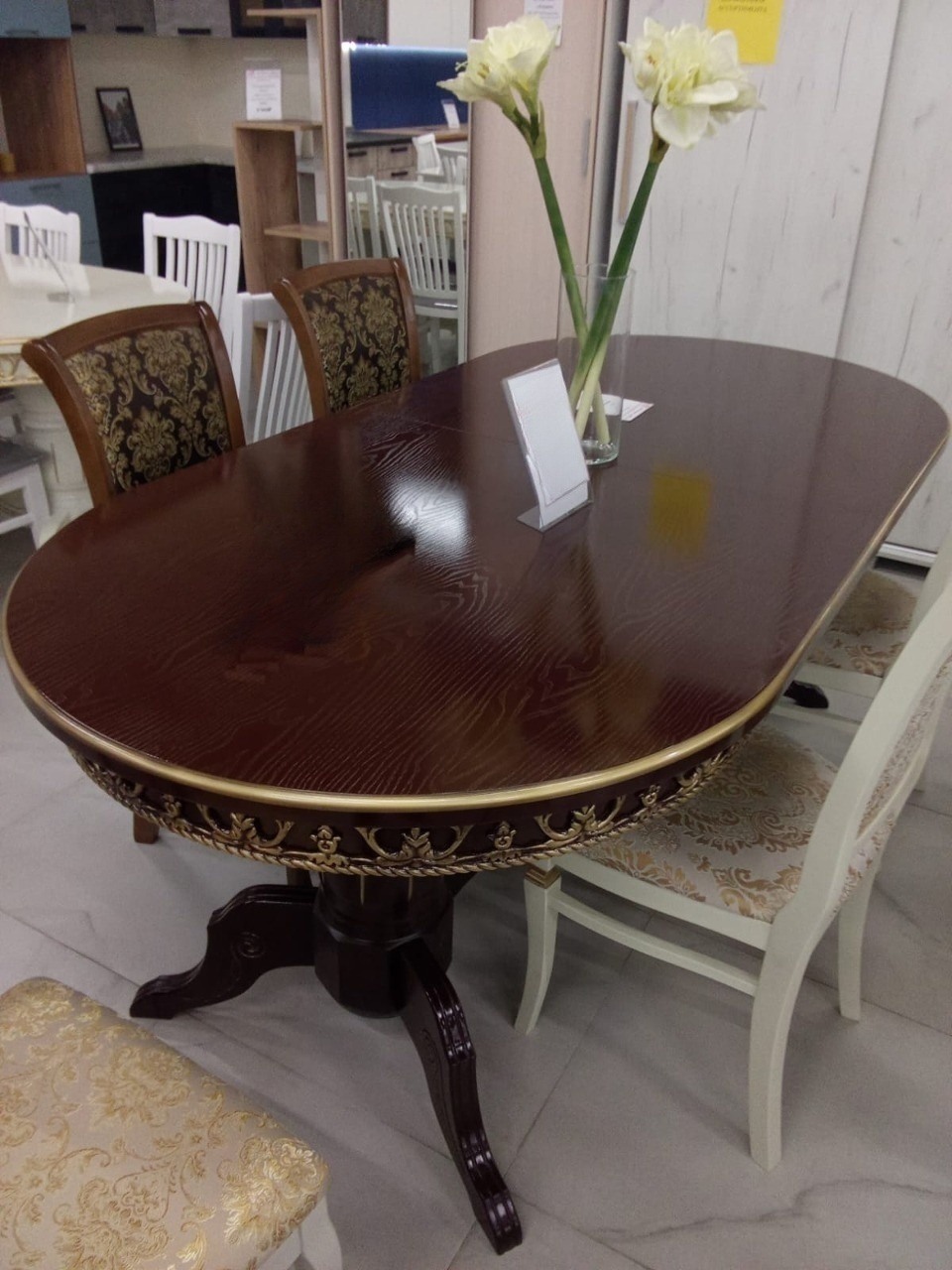 Стол на двух лапах-Шпон 1,6*2,0  (Орех)