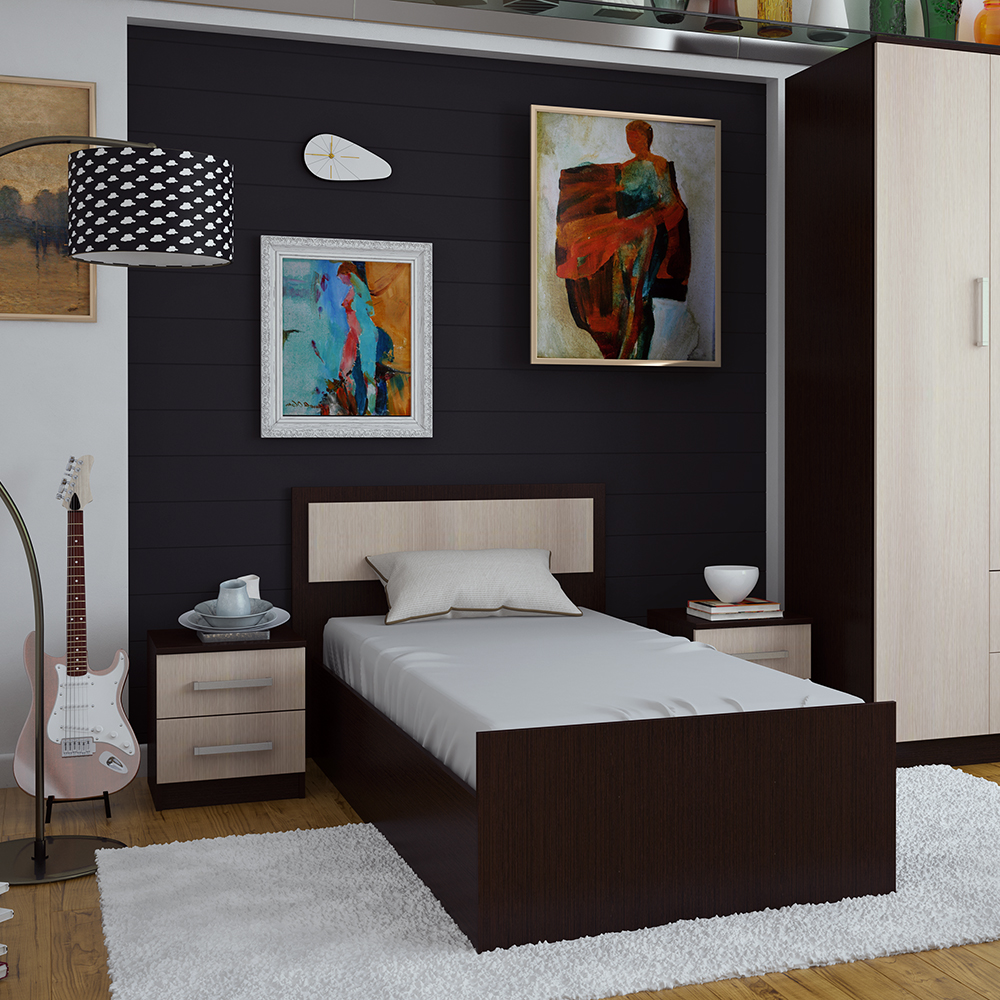 "Фиеста" LIGHT Кровать 0,9 (Венге лоредо)