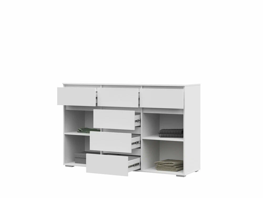 ХЕЛЕН КМ 05 Комод 6 ящиков (1502х958х460) ФАСАД БЕЛЫЙ/КОРПУС БЕЛЫЙ