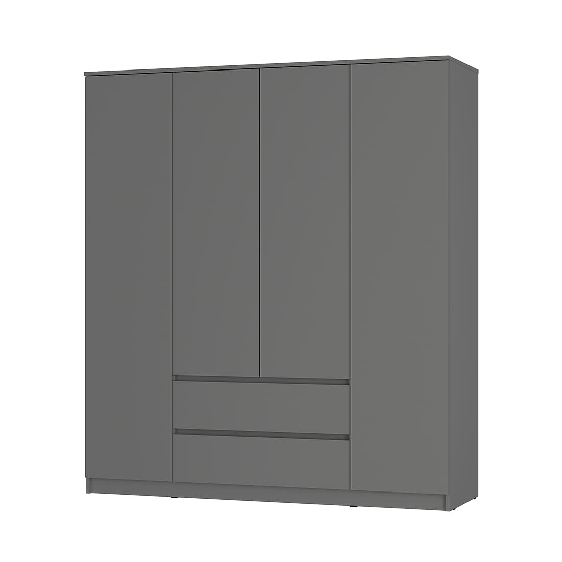 "Симпл" Шкаф 4-х створчатый ШК-13  Графит