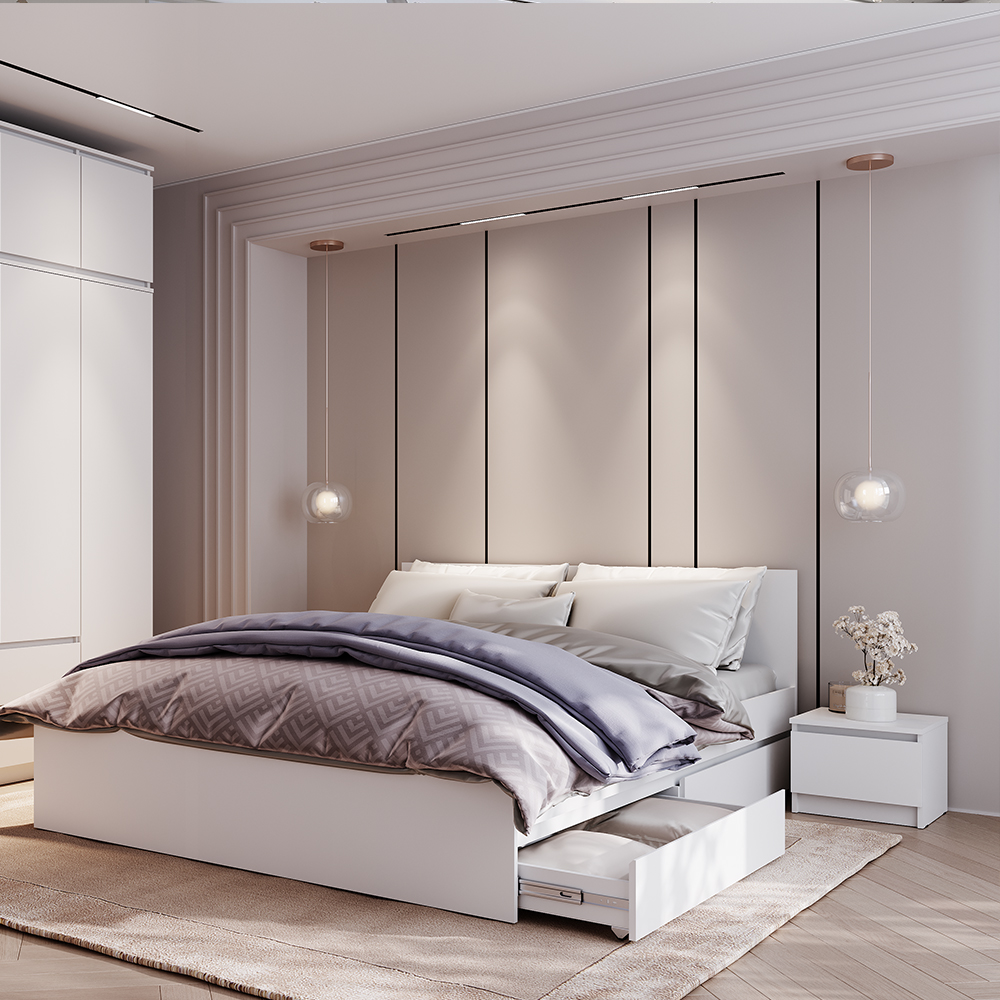 "Симпл" Кровать 1,20 КР-07 Белый