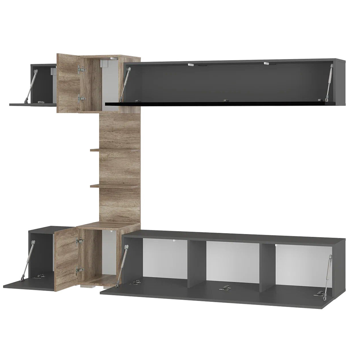 "Рейн" Гостиная Графит/дуб каньон