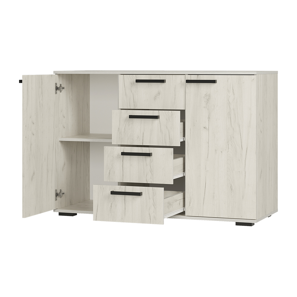 "Стандарт №2" Комод (Дуб крафт белый) 