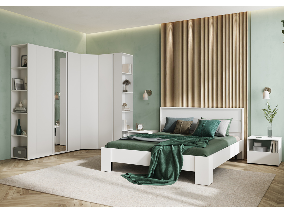 ХЕЛЕН ШК 02 Шкаф 3х створчатый с зеркалом (1,200х2,100х0,460)ФАСАД БЕЛЫЙ/КОРПУС ДУБ КРАФТ ЗОЛОТО