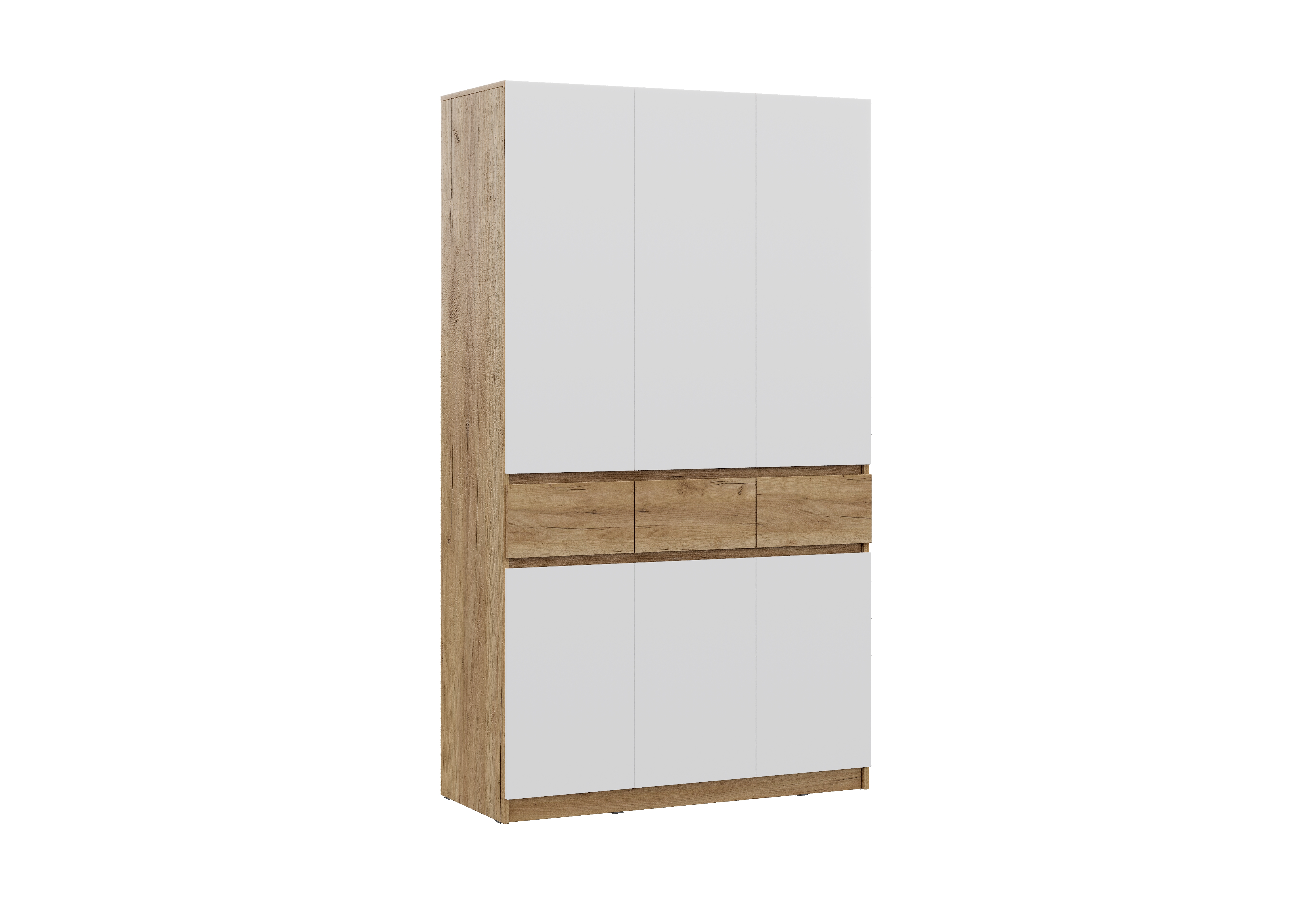 БОСТОН ЛАЙТ Шкаф ШК-003 (3-ств.) Дуб Крафт золотой/Белый (Гладкий)