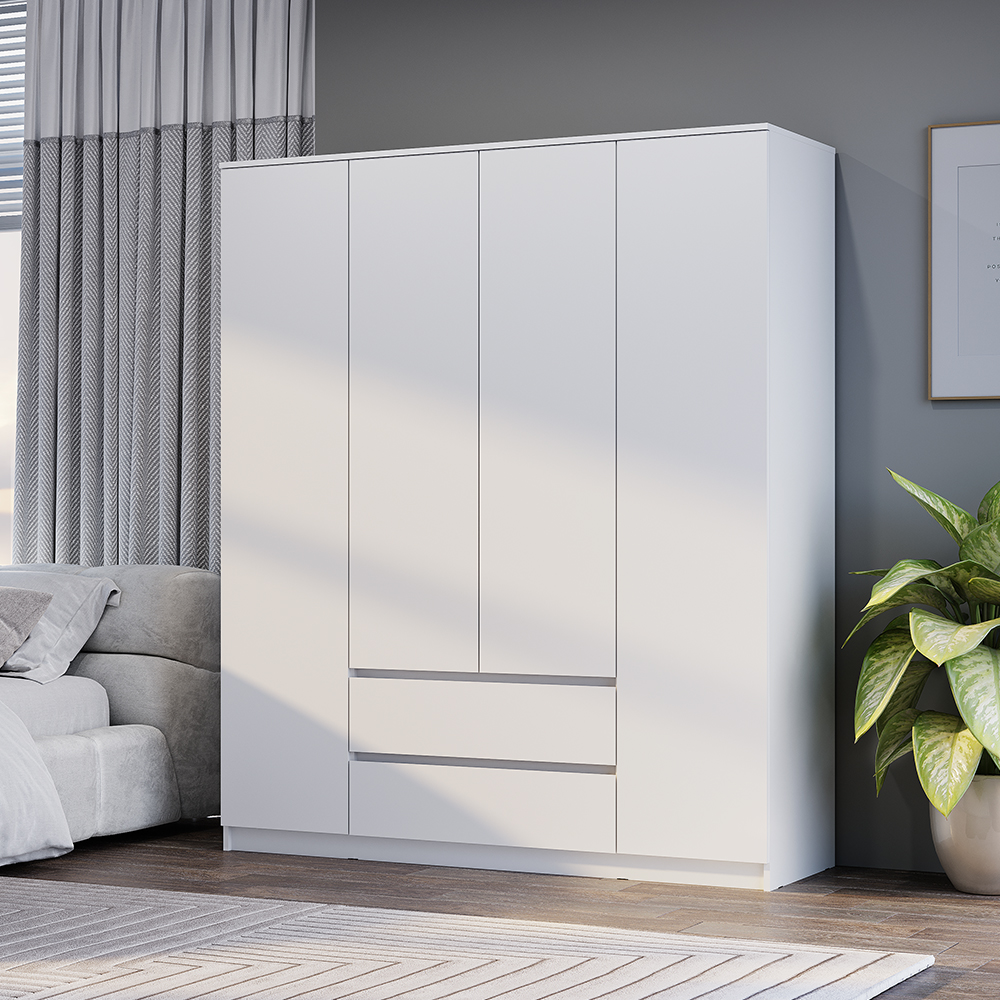 "Симпл" Шкаф 4-х створчатый ШК-13 Белый