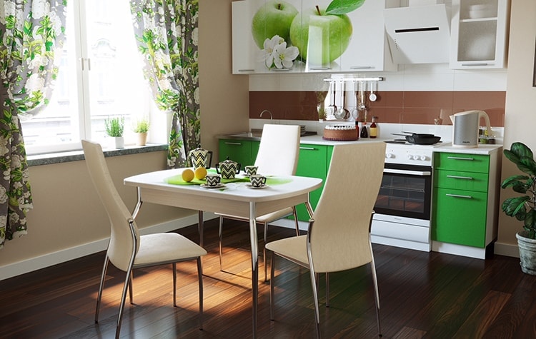 "Грация 1,1" ЯЩИК Стол НЕ  раздвижной 1,10 х 0,7 Хром (Венге) Опора изогнутая 