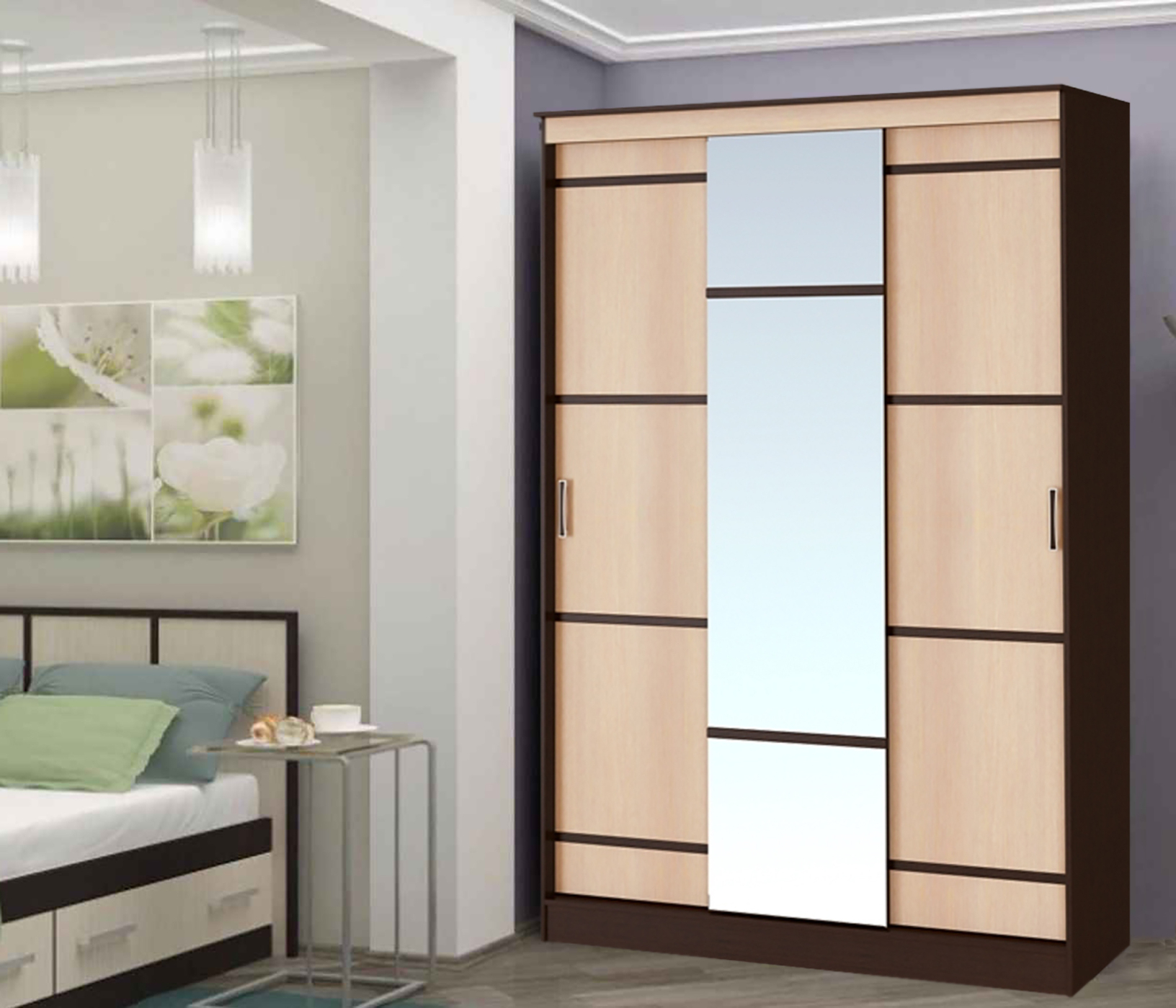 "Сакура" Шкаф-купе 1,50 (Венге лоредо)