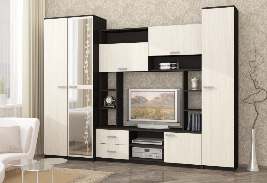 "Флора" ЛДСП Гостиная 2,7  (Венге/Лоредо (бтс))