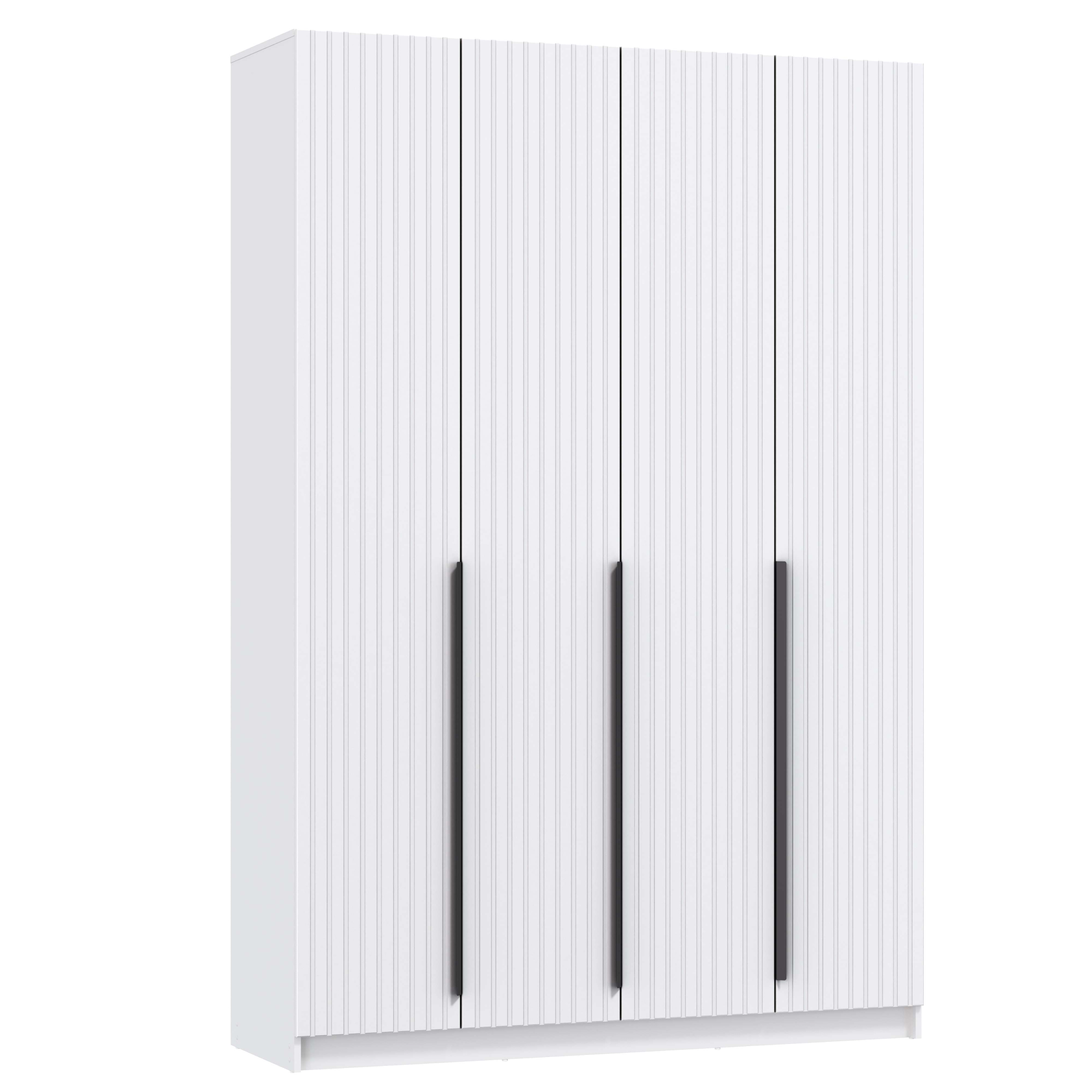 Шкаф для одежды 67.13 "Брандо" (4-х дв.) (МДФ ПВХ белый матовый) (h2400)