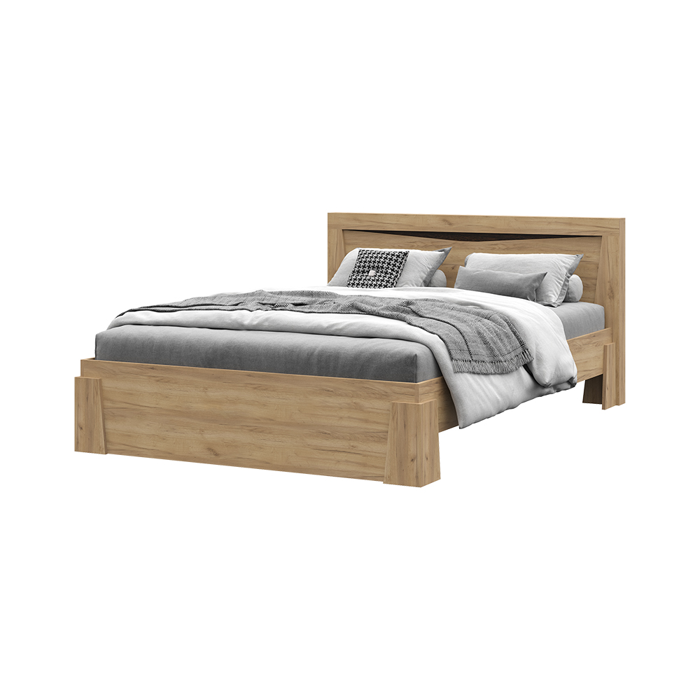 Спальня ПАОЛА КР 704 (1500х844х2120 мм) ВЕНГЕ/ДУБ КРАФТ ЗОЛОТО