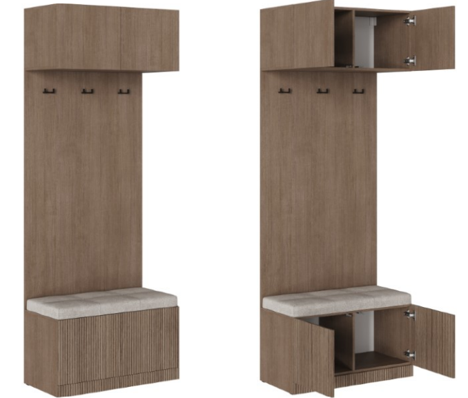 "Кантри" Шкаф с вешалкой и сидушкой ШК-004