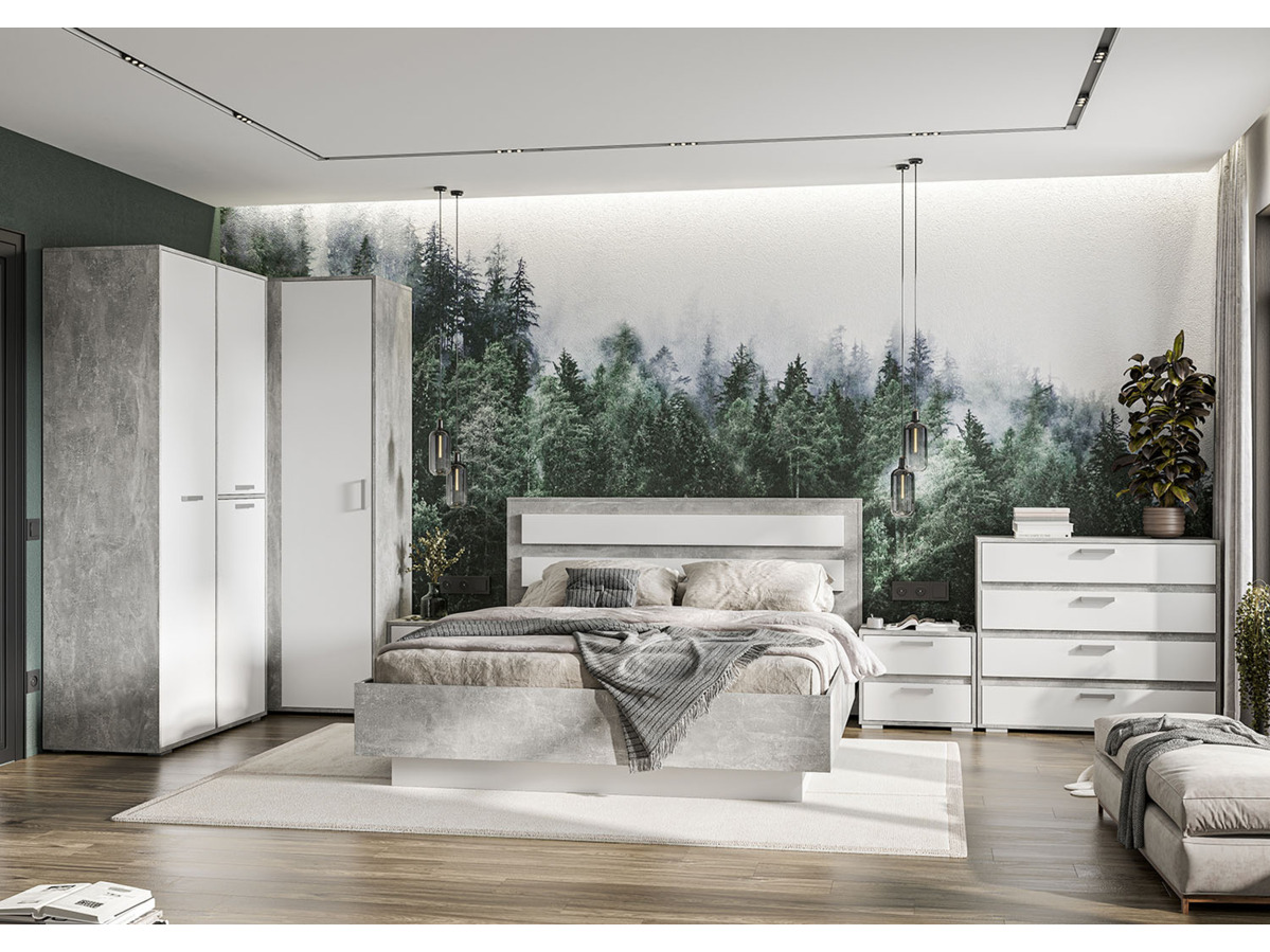 ДЕНВЕР ПН 01 Пенал закрытый (548х2020х504) Фасад БЕЛЫЙ/Корпус АТЕЛЬЕ СВЕТЛЫЙ