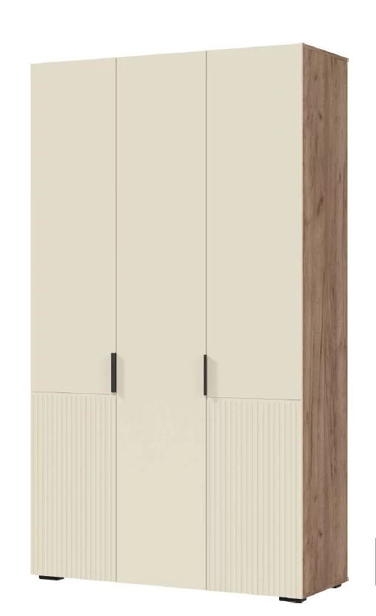 СОНАТА ШК 03 Шкаф 3-х створчатый  (1200х2100х460)Фасад МДФ МОНО КЕРАМИКА/Корпус ДУБ КРАФТ ТАБАЧНЫЙ