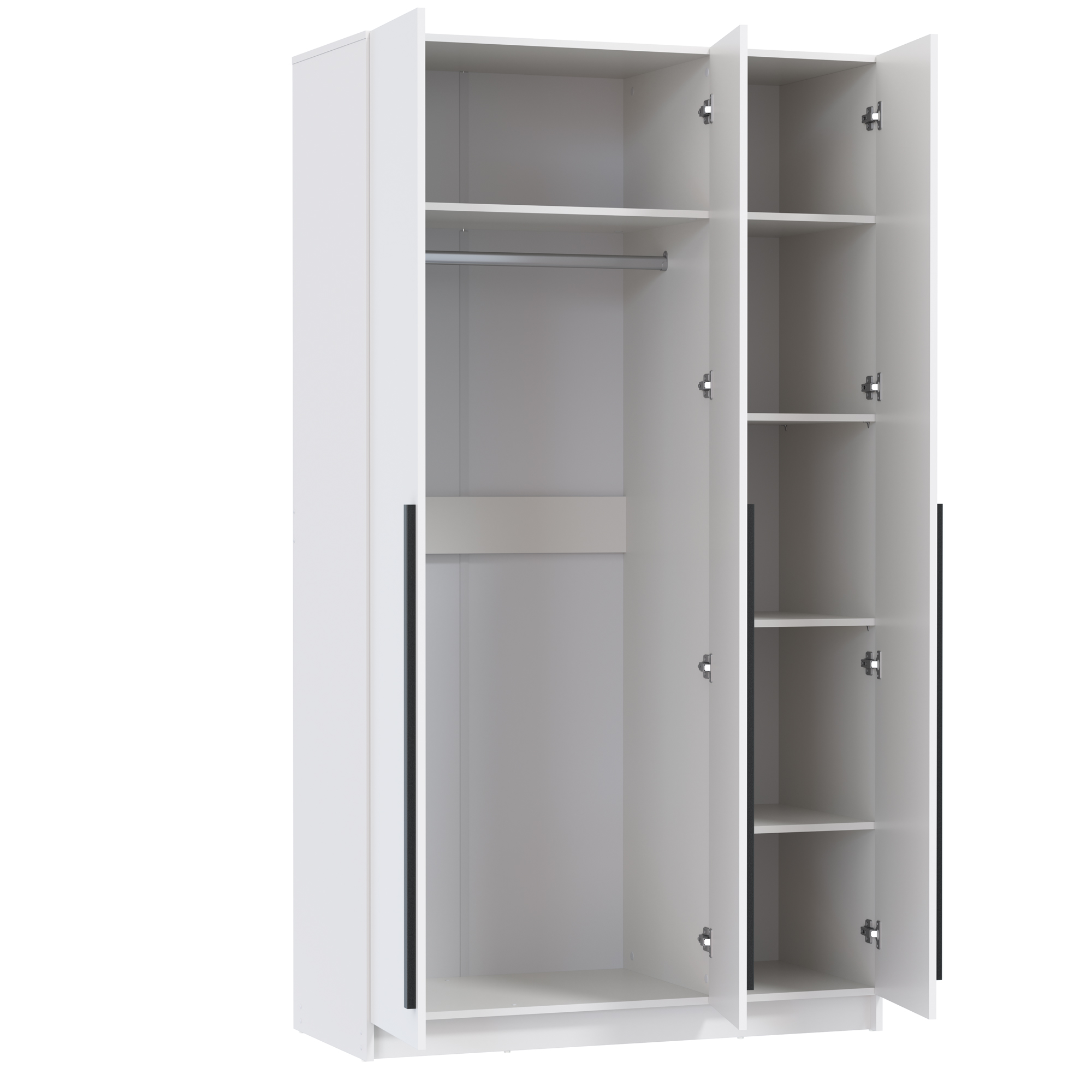 Шкаф для одежды 67.15 "Брандо" (3-х дв.) (ЛДСП белый) (h2150)