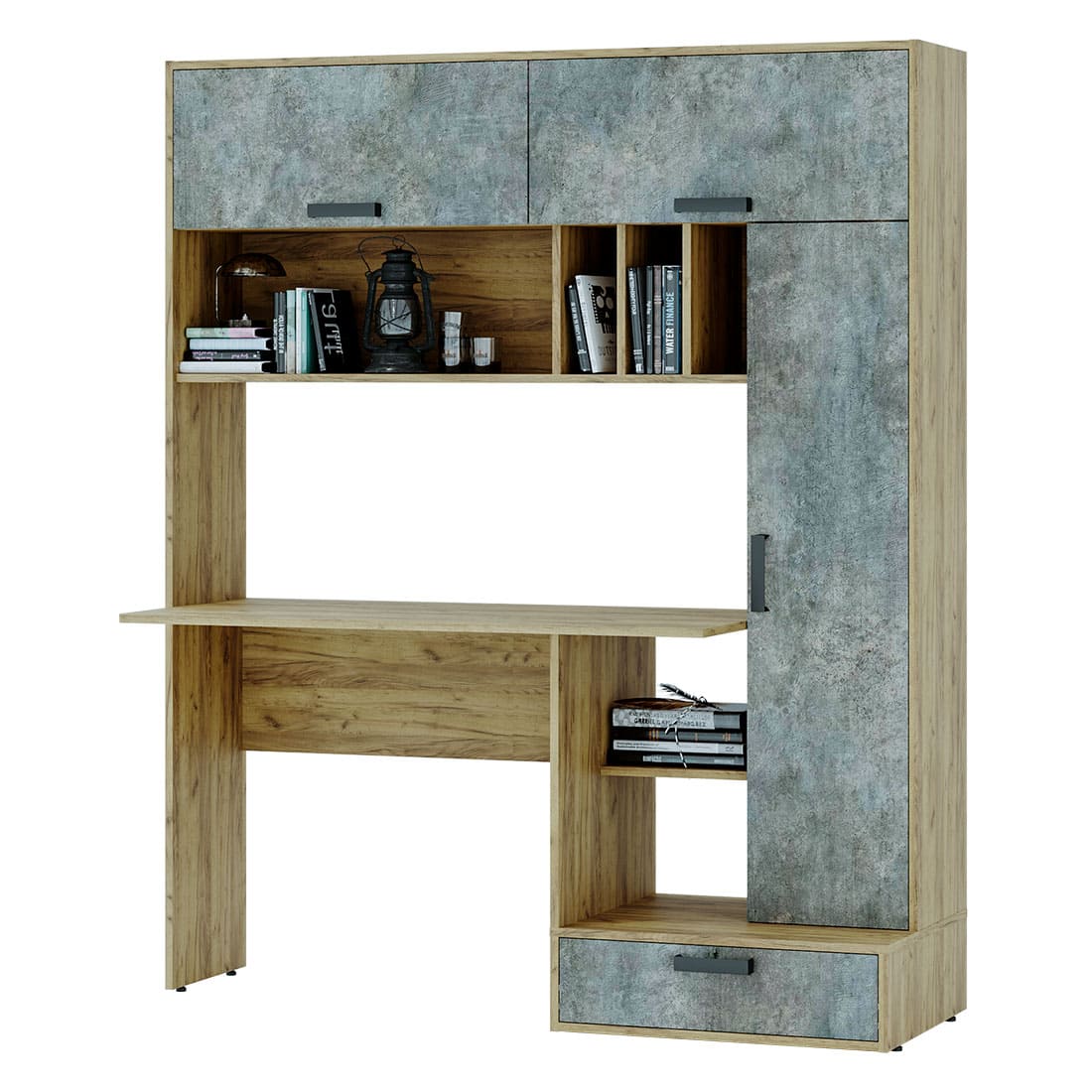 "Техно" Стол письменный крафт/цемент