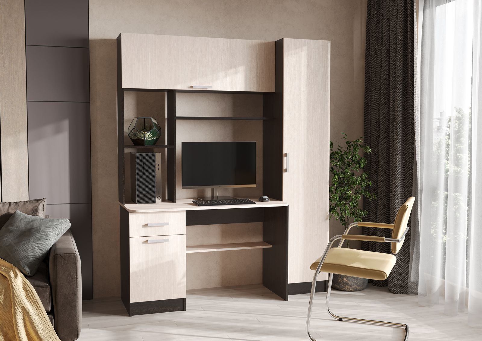 СТОЛ №7 (1,6х2,0х0,6) БЕЛФОРТ/ВЕНГЕ