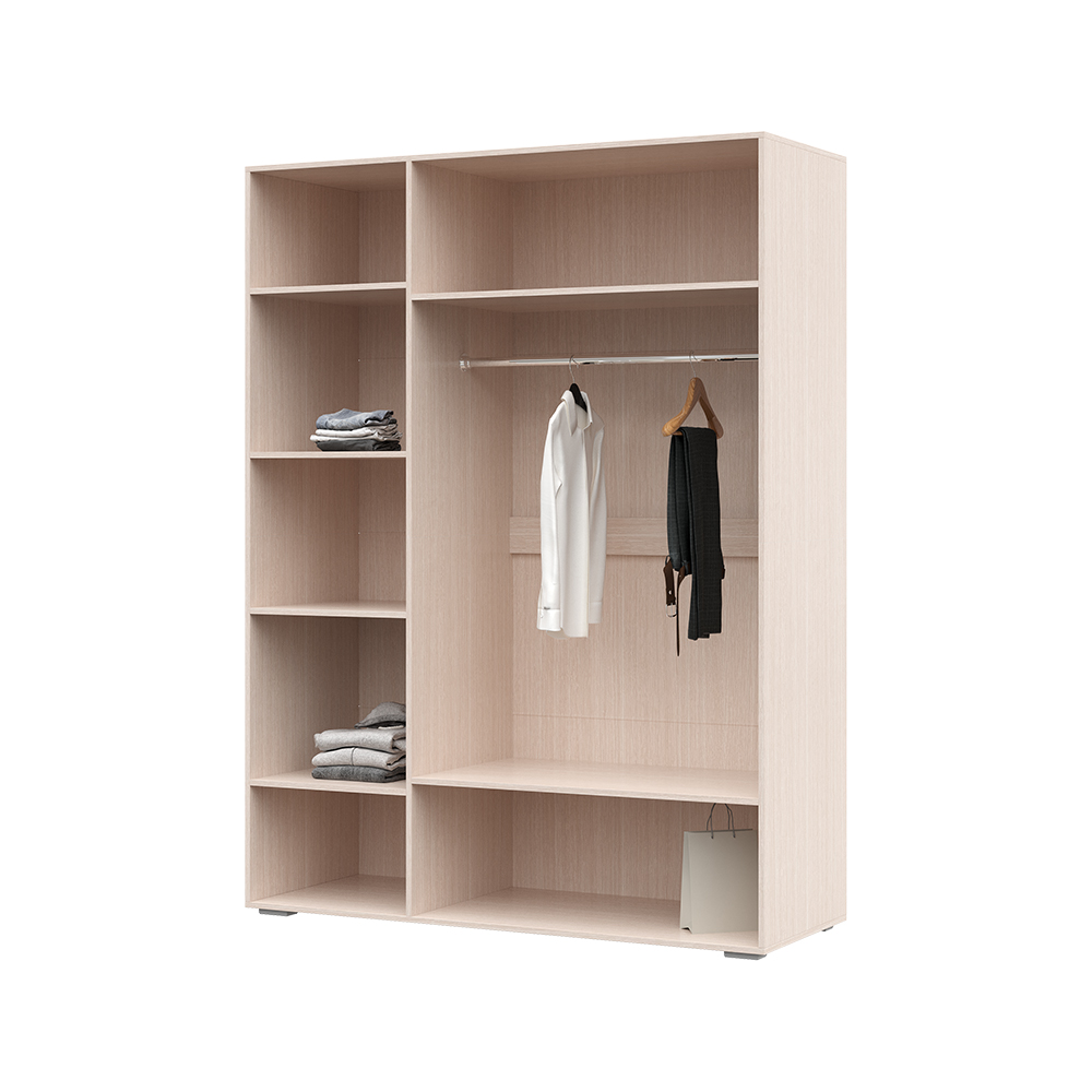 Спальня СИМБА шкаф 3-х створчатый (1,5х2,0х0,57) фасад МДФ БЕЛЫЙ ГЛЯНЕЦ/корпус БЕЛФОРТ