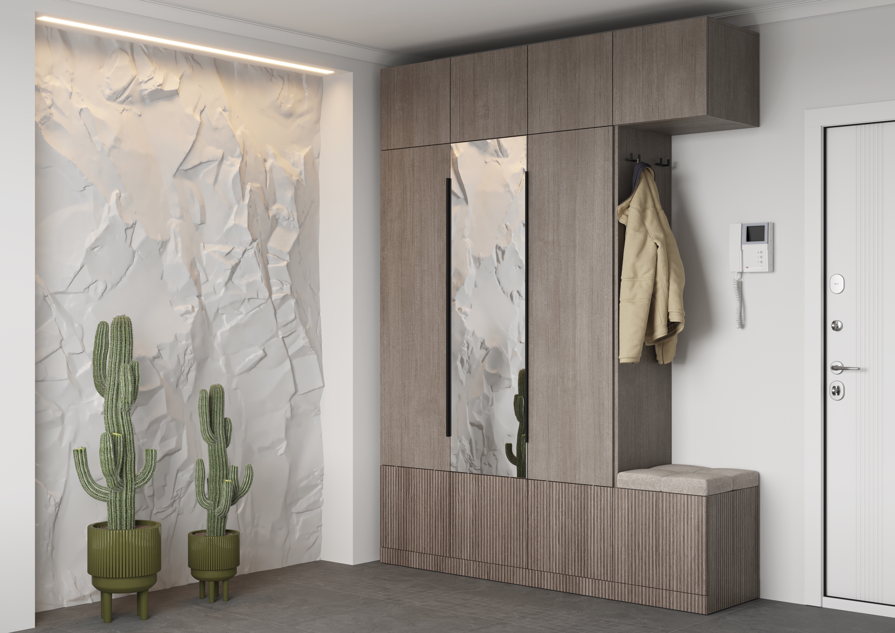 "Кантри" Шкаф 3ств. с зеркалом ШК-002