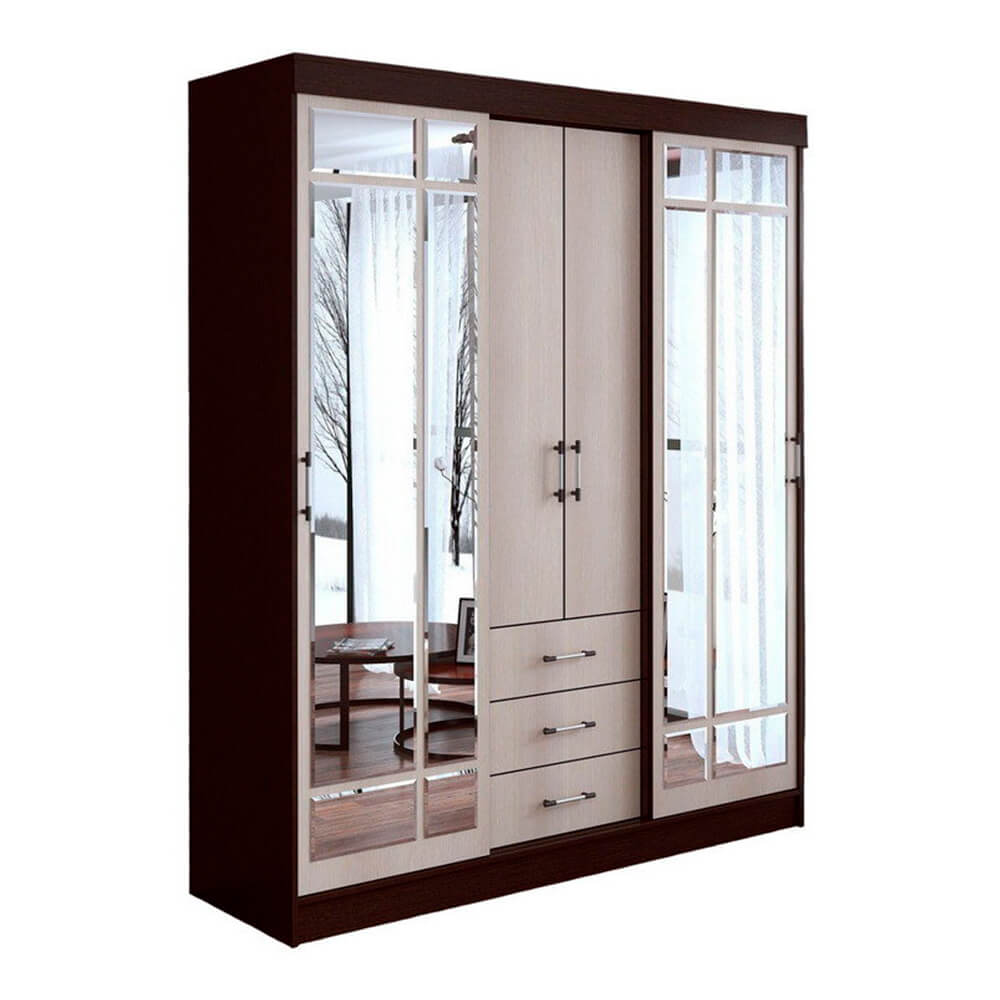 Шкаф-купе "Маэстро" (Венге/лоредо) (ШхВхГ) — 1700х2200х610