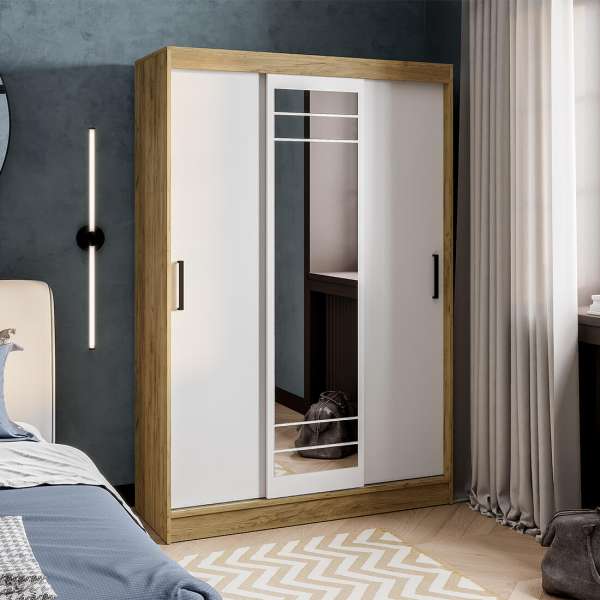 "Тео" Шкаф-купе Крафт/белый