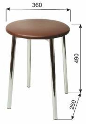 Табурет "Эконом" с круглой сидушкой (ВВ)