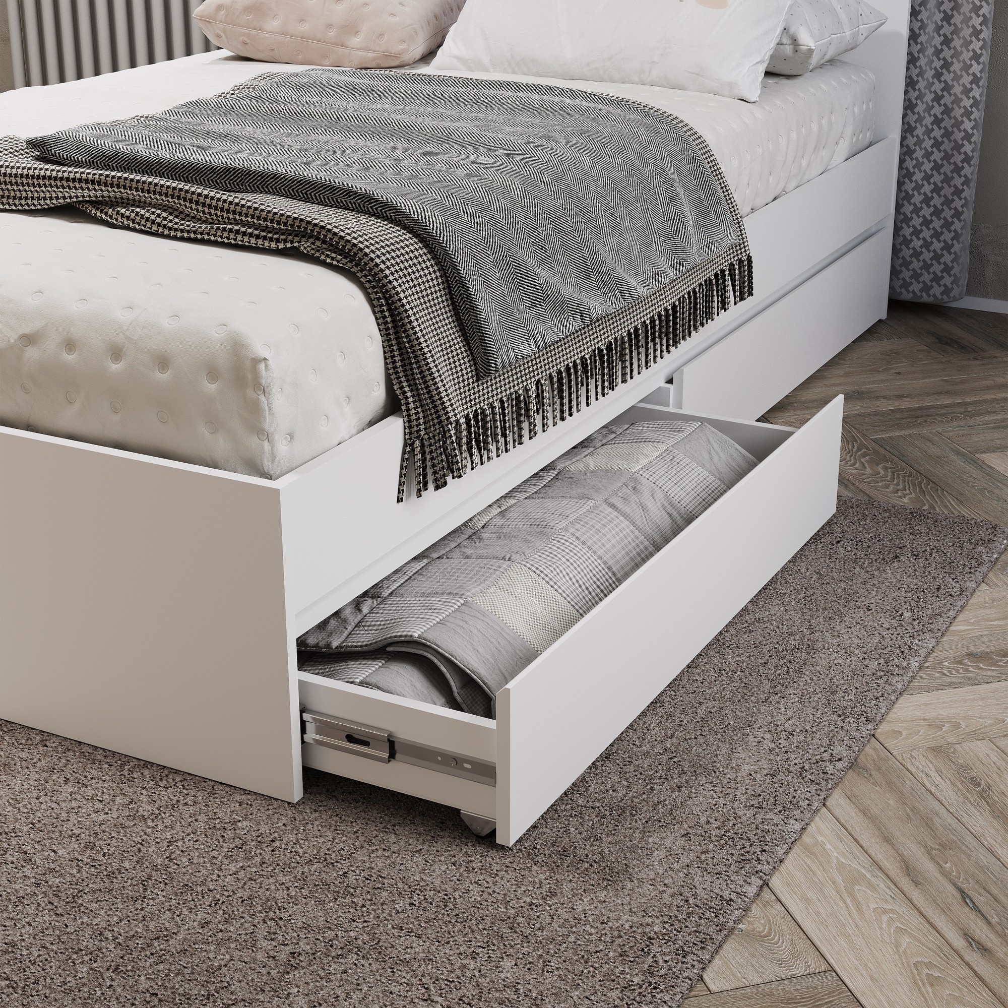 "Симпл" Кровать 1,20 КР-07 Белый