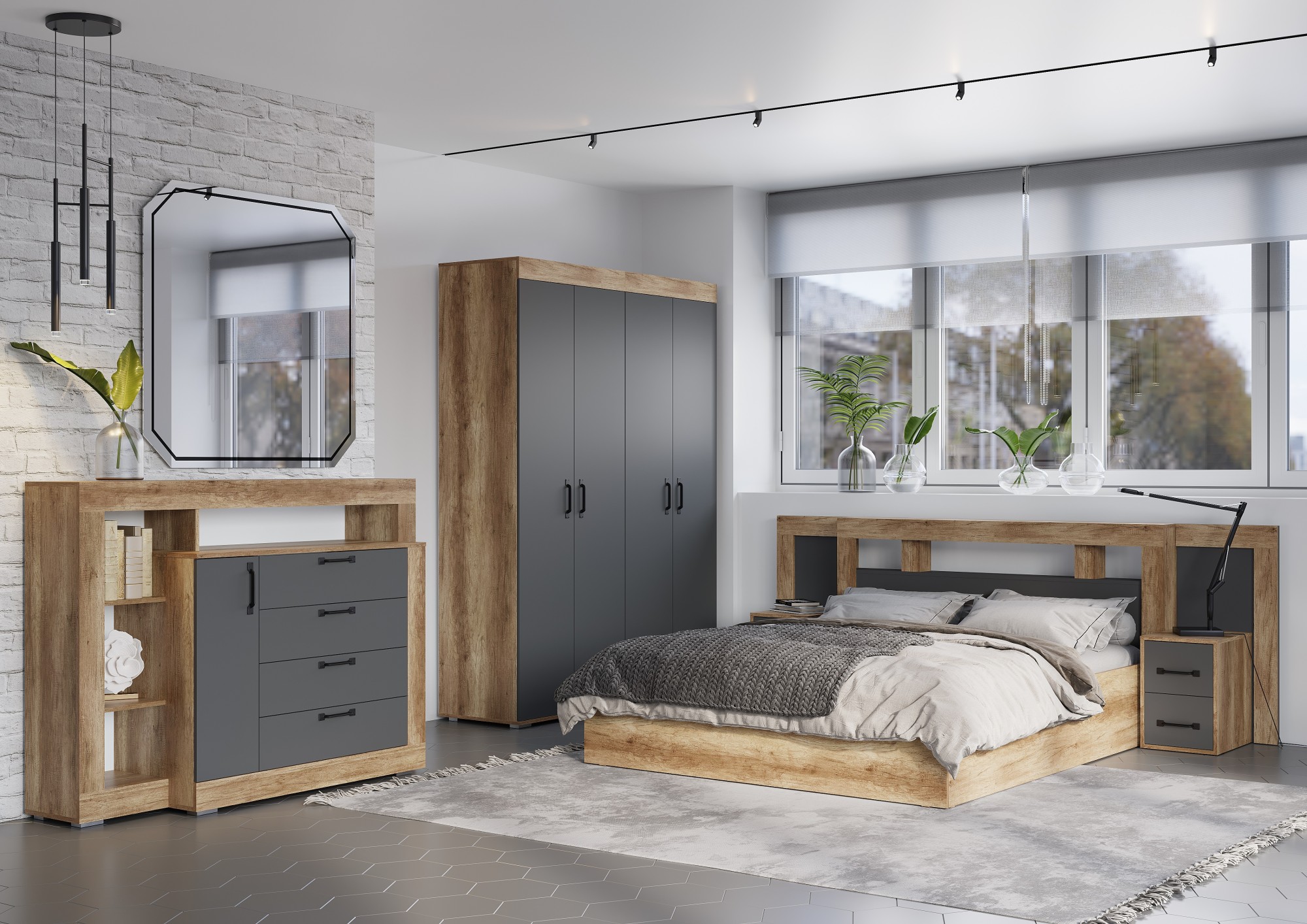 "Прима" Шкаф многофункциональный ШК-16 Дуб каньон