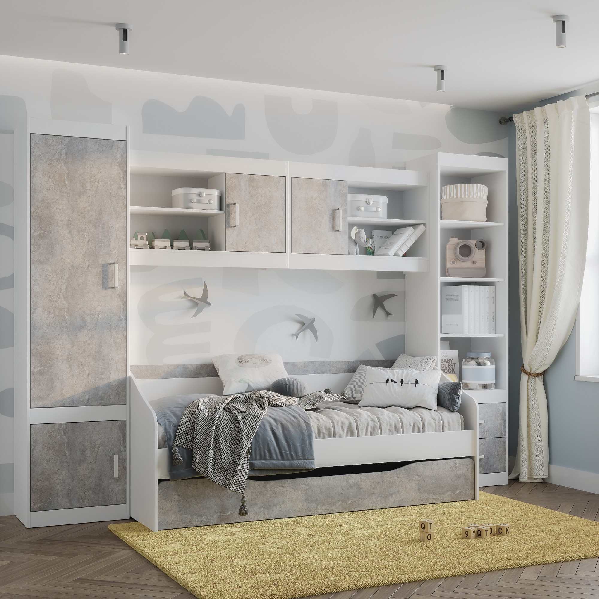 "Паскаль" Шкаф (пенал) для белья закрытый "BTS" 